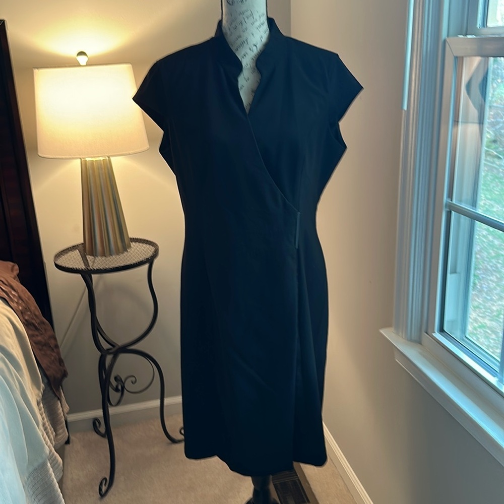 Calvin Klein black wrap dress